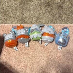 Squishmallows Silver and Orange Mini Set